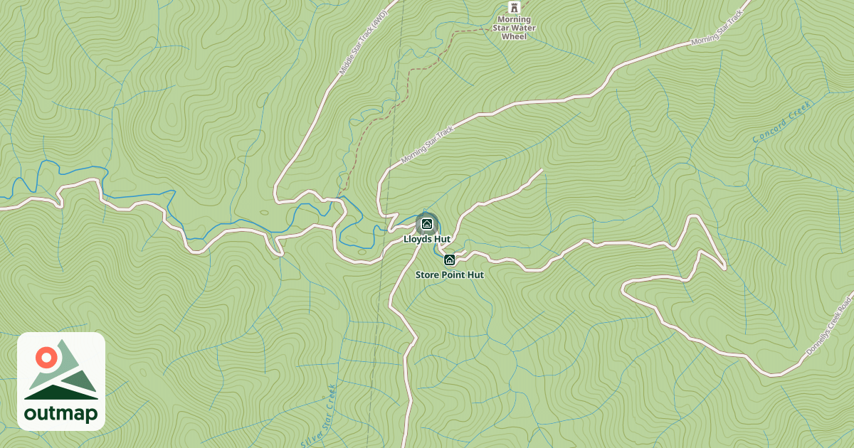 Map of Lloyds Hut