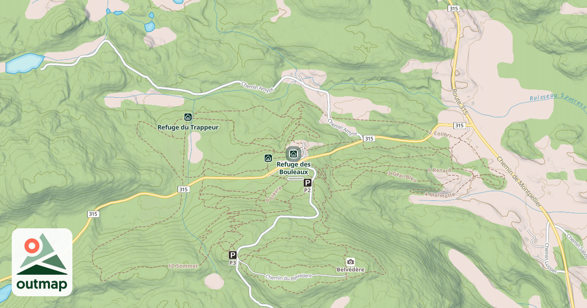 Map of Refuge des Bouleaux