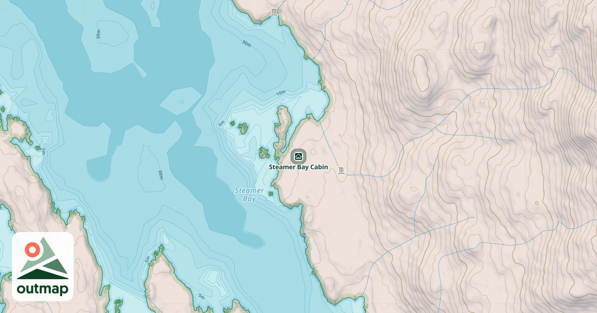 Map of Steamer Bay Cabin