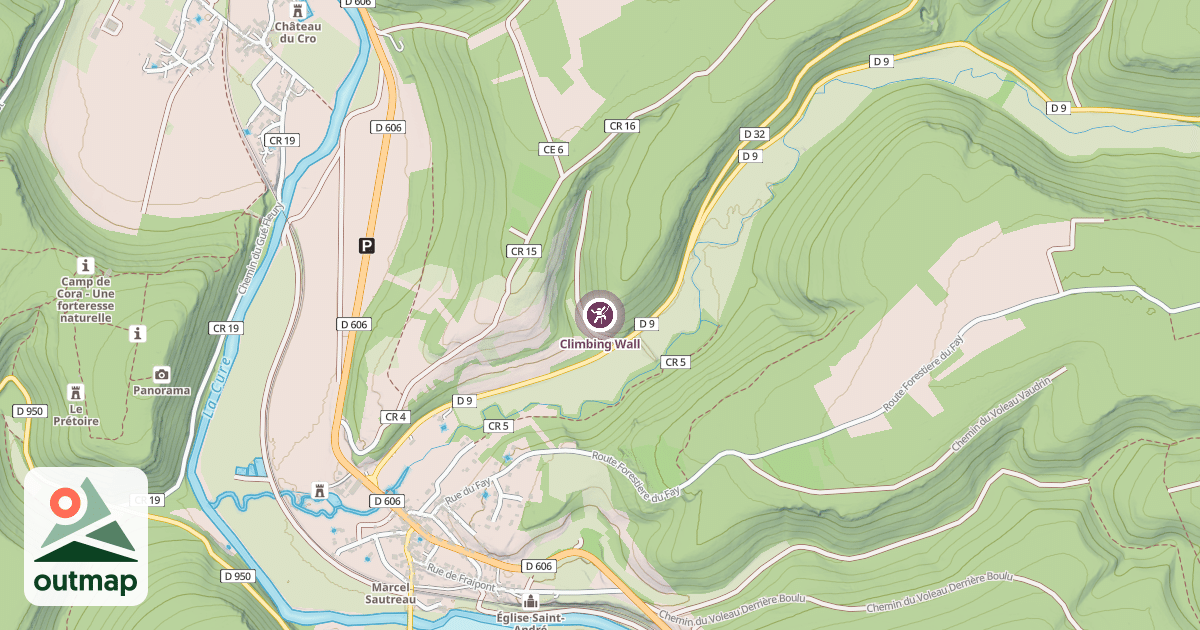 Map of Climbing Wall