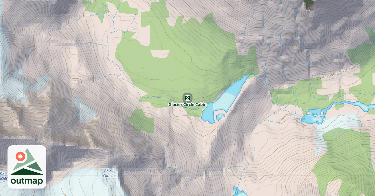 Map of Glacier Circle Cabin