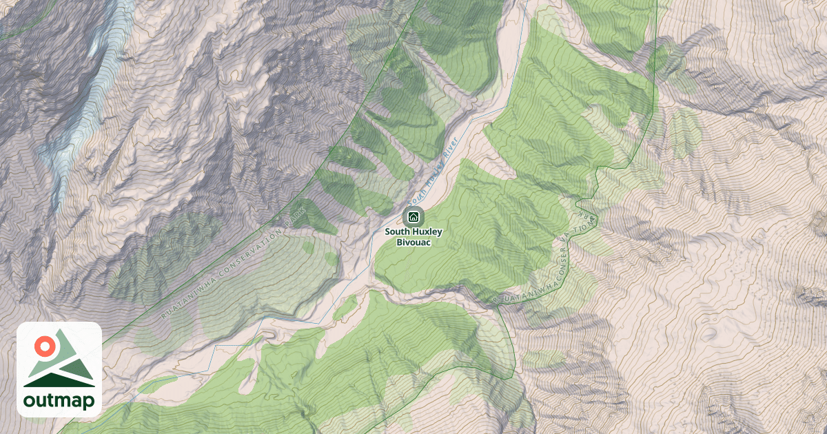 Map of South Huxley Bivouac