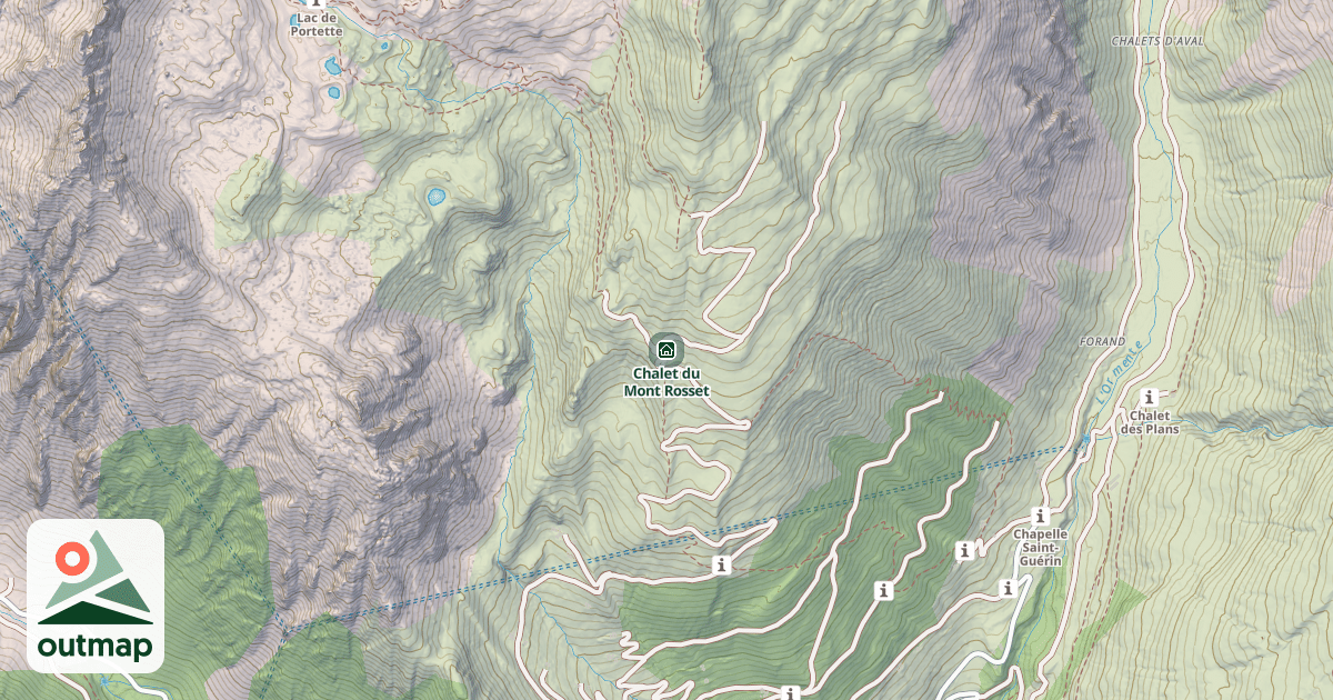 Map of Chalet du Mont Rosset
