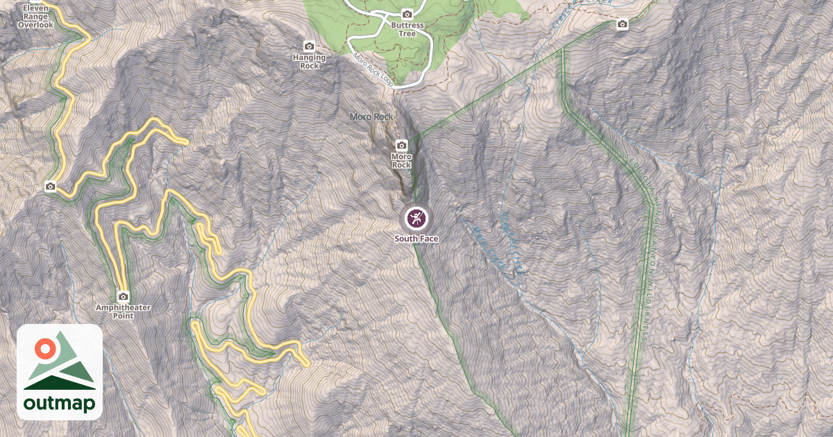 Map of South Face