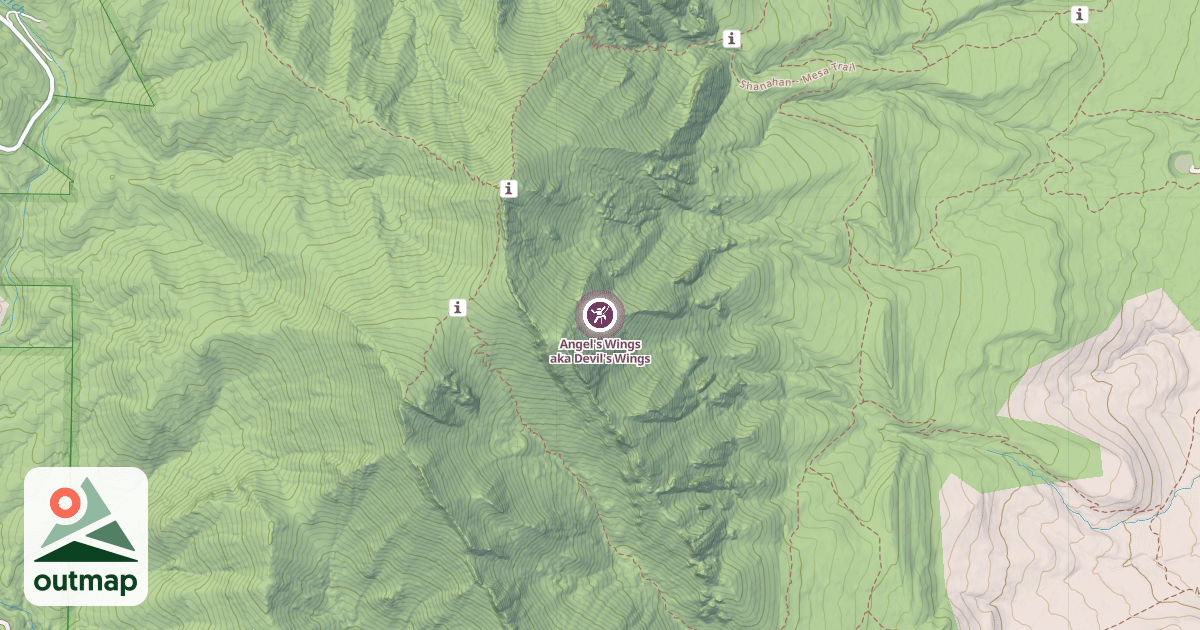 Map of Angel's Wings aka Devil's Wings