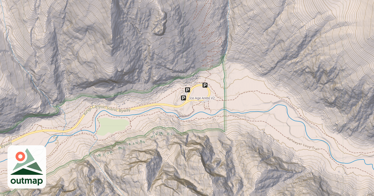 Map of Ice Age Arete