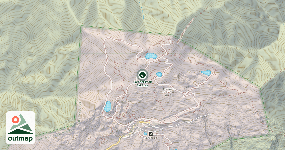 Map of Coronet Peak Ski Area