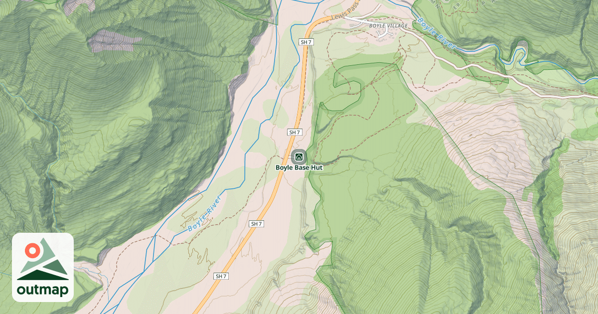 Map of Boyle Base Hut