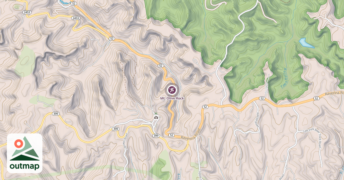Map of Mt. Olive Rock