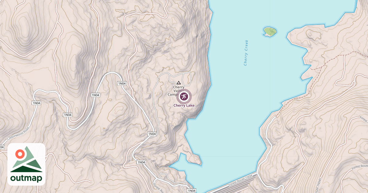 Map of Cherry Lake