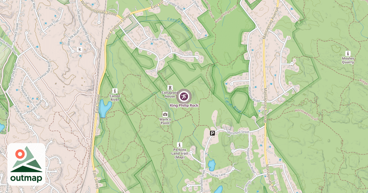 Map of King Philip Rock