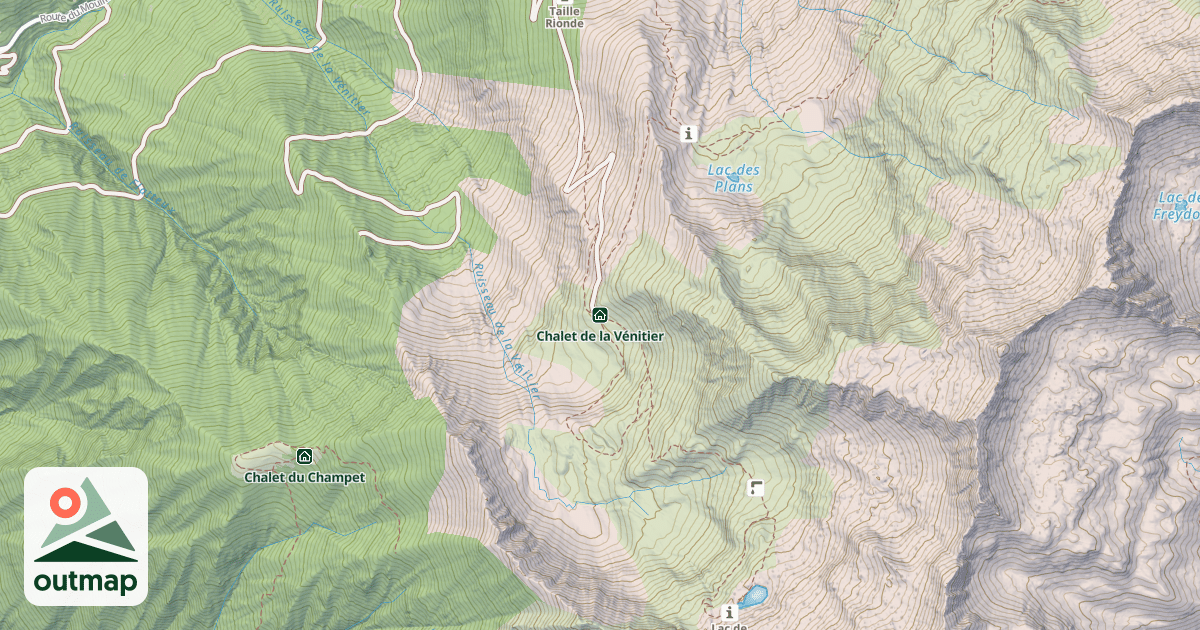 Map of Chalet de la Vénitier