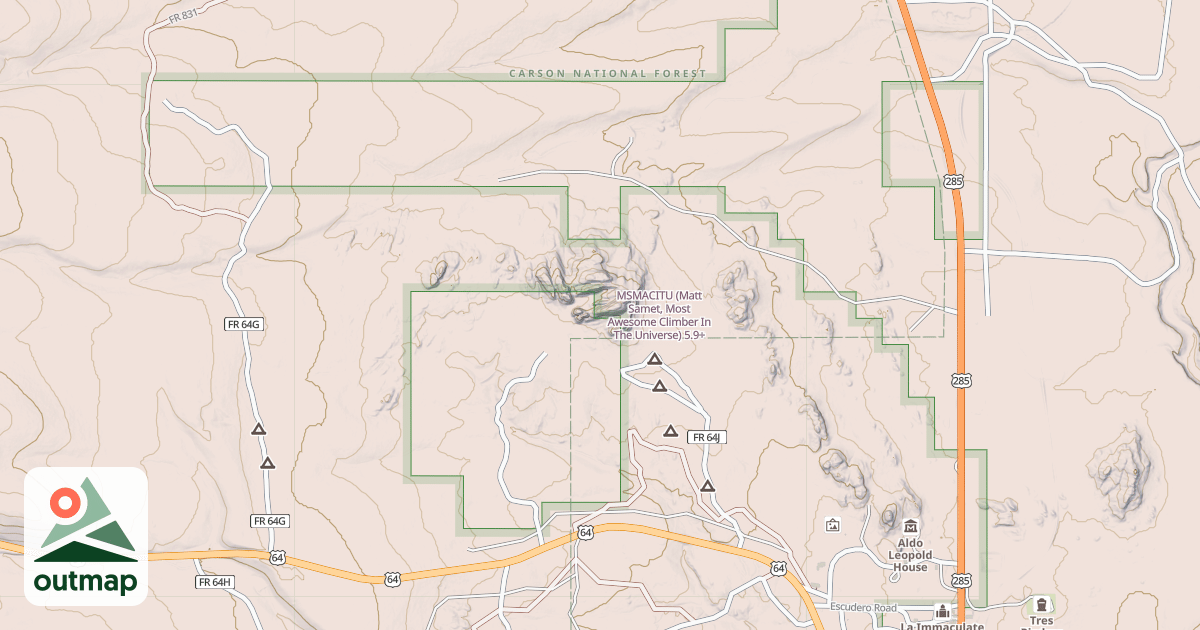 Map of MSMACITU (Matt Samet, Most Awesome Climber In The Universe)