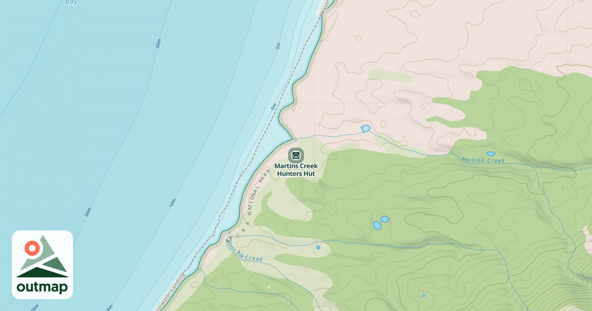 Map of Martins Creek Hunters Hut