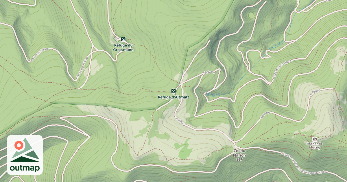Map of Refuge d'Altmatt