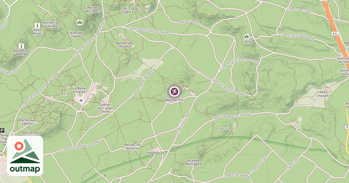 Map of Rocher Fin