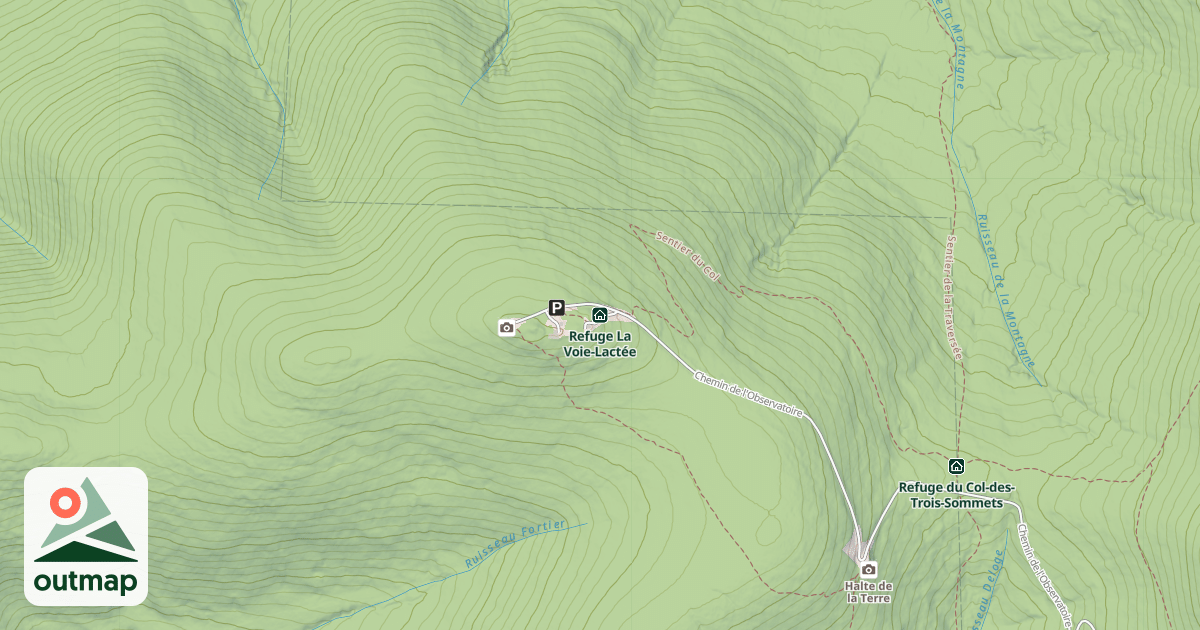 Map of Refuge La Voie-Lactée