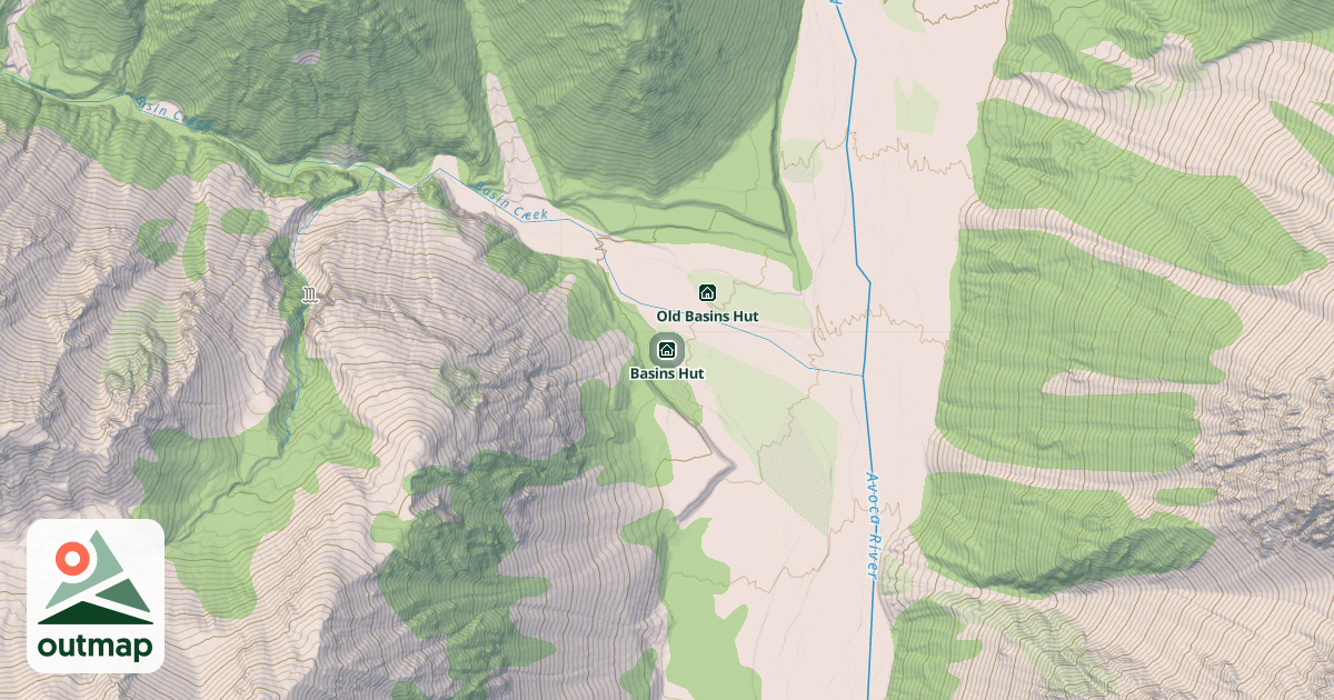 Map of Basins Hut