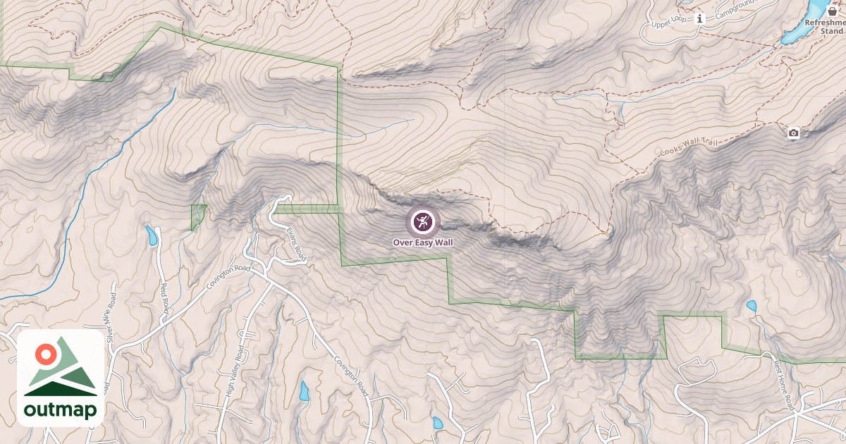 Map of Over Easy Wall
