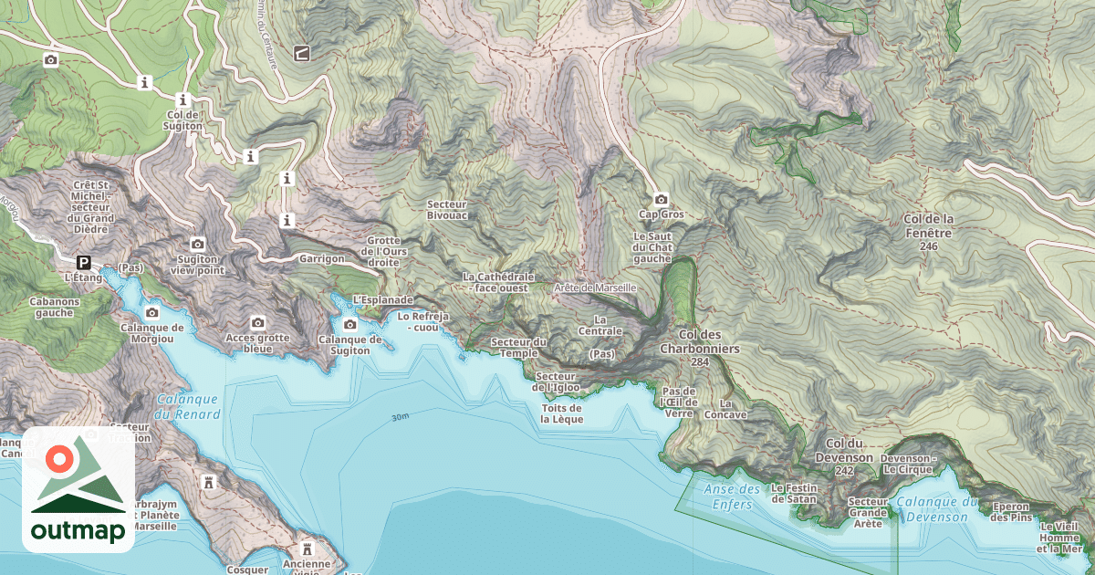 Map of Arête de Marseille