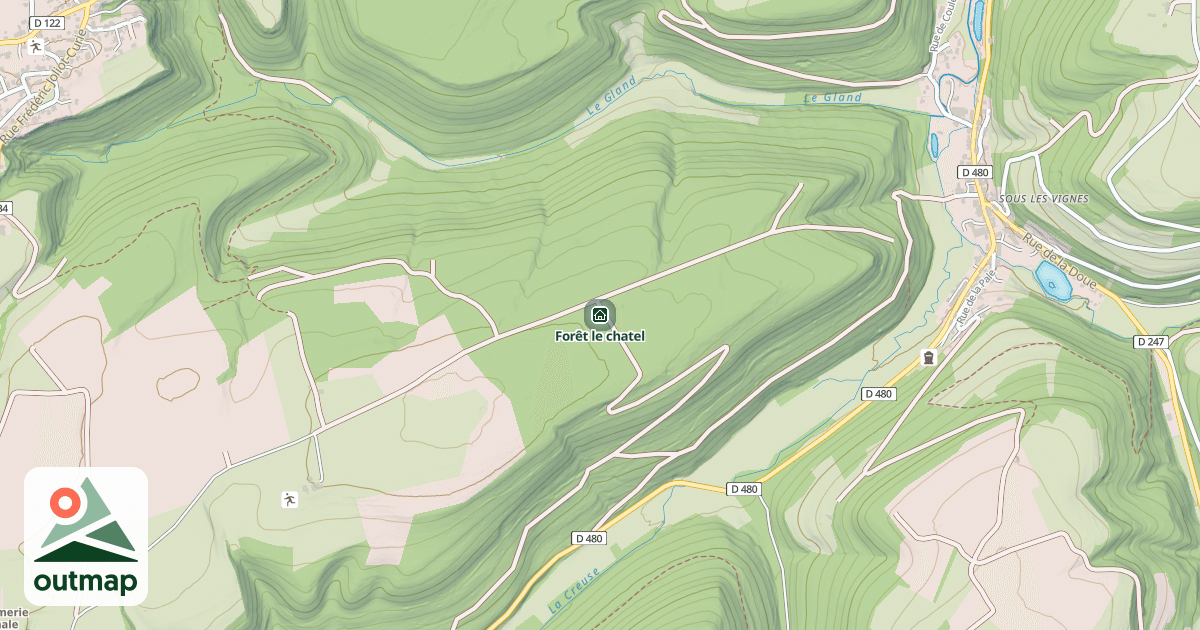 Map of Forêt le chatel