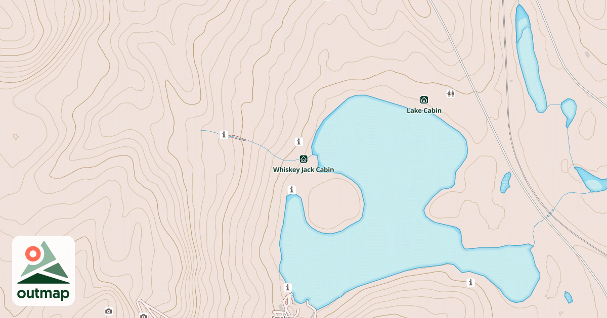 Map of Whiskey Jack Cabin