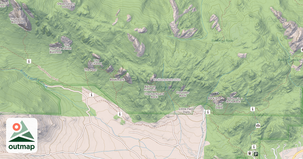 Map of Backbone Arete