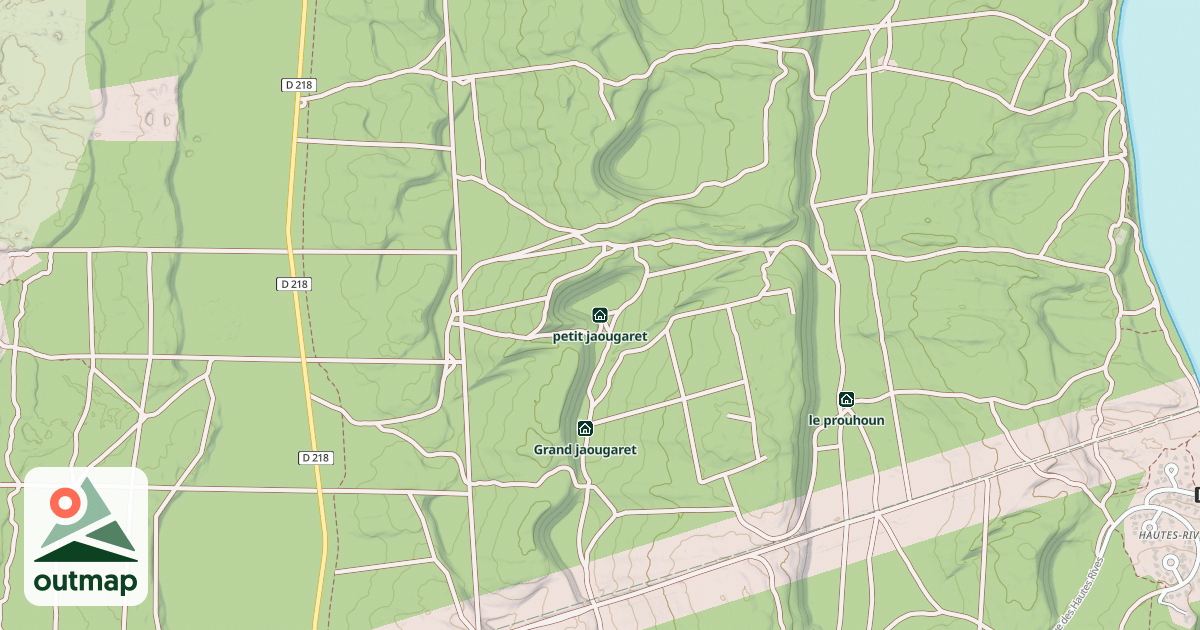 Map of petit jaougaret