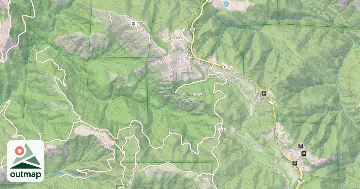 Map of V2 Boulder