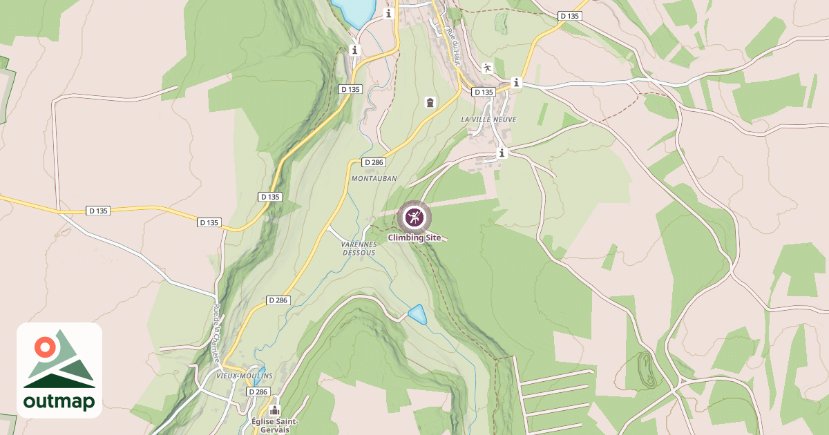Map of Climbing Site