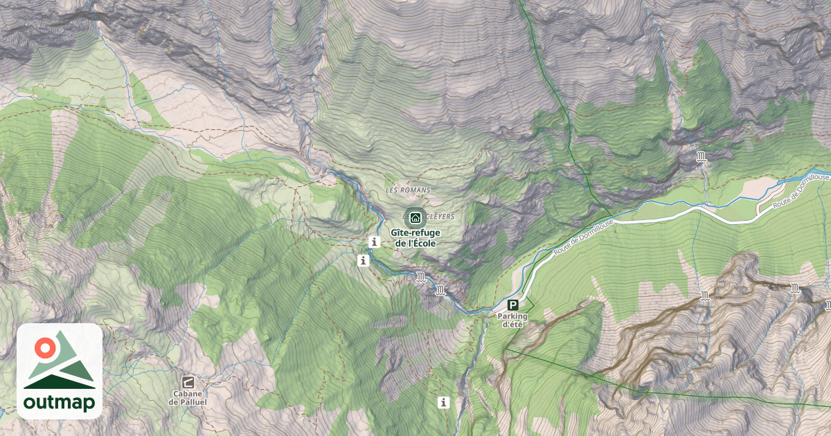 Map of Gîte-refuge de l'École