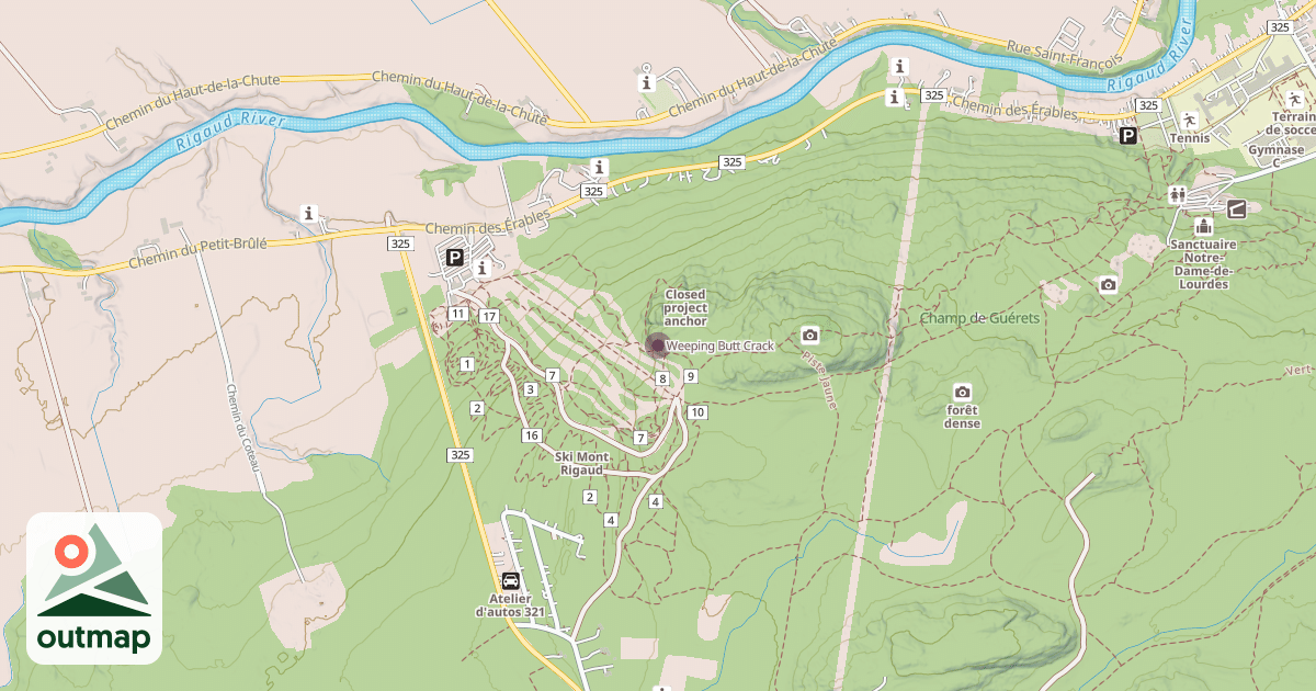 Map of Weeping Butt Crack