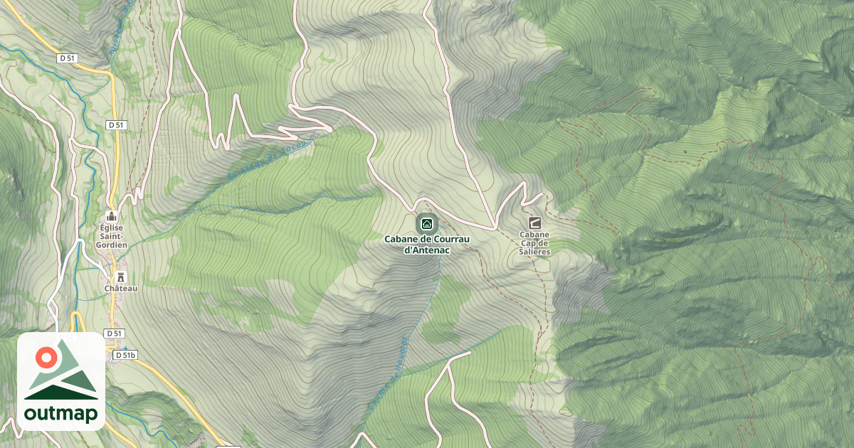 Map of Cabane de Courrau d'Antenac