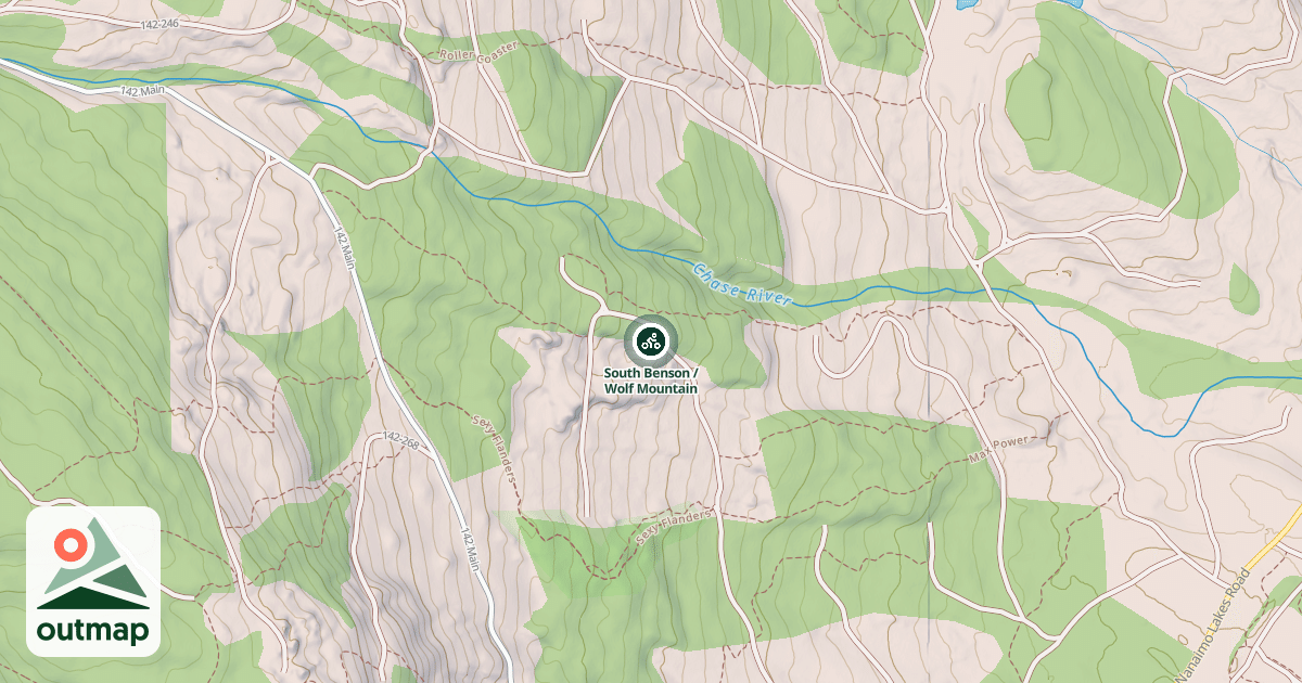 Map of South Benson / Wolf Mountain