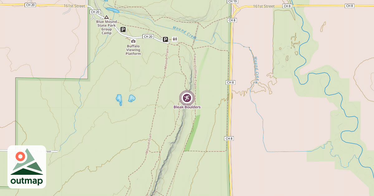 Map of Bleak Boulders