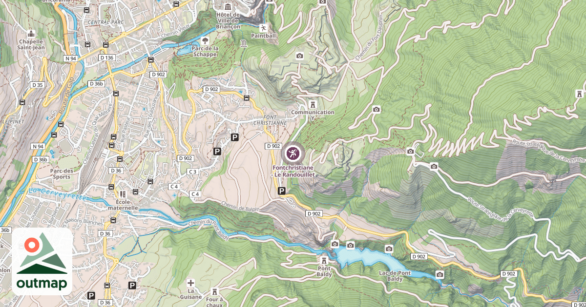 Map of Fontchristiane - Le Randouillet