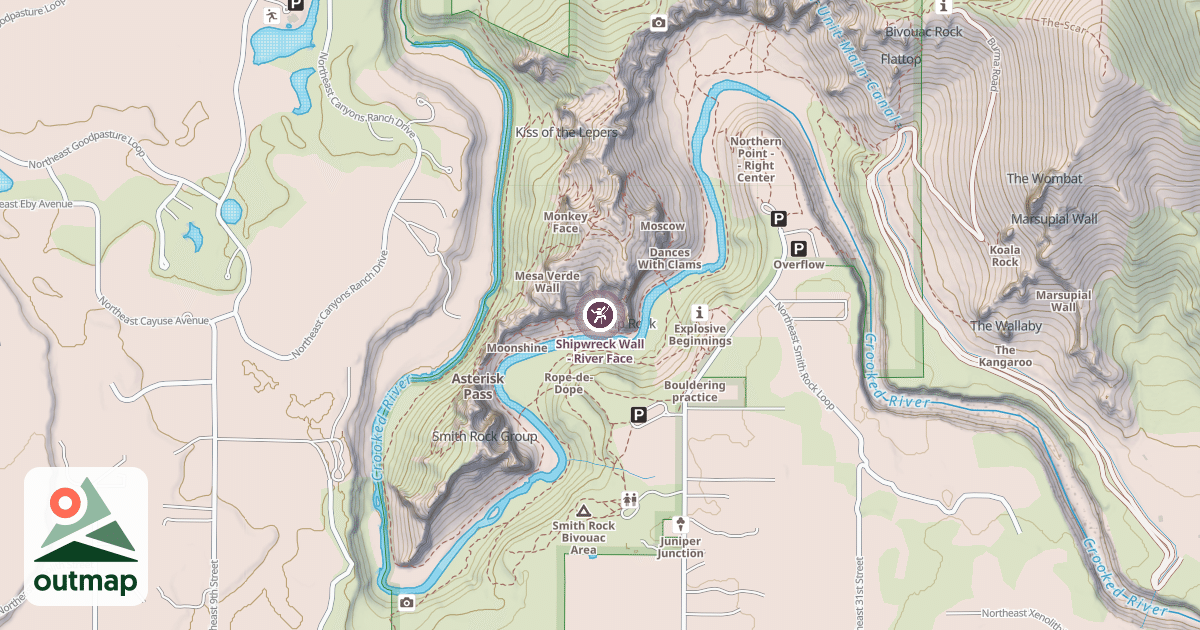 Map of Shipwreck Wall - River Face