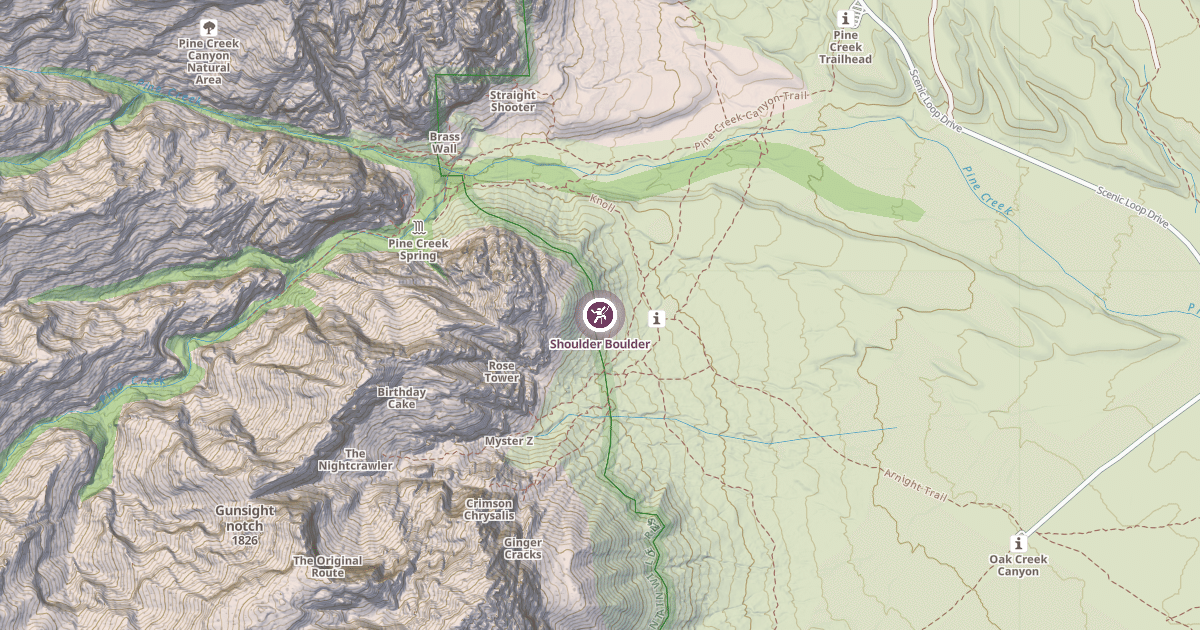 Map preview of Shoulder Boulder