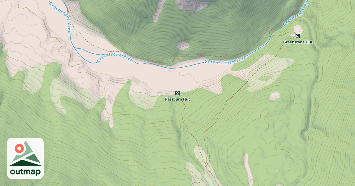 Map of Passburn Hut