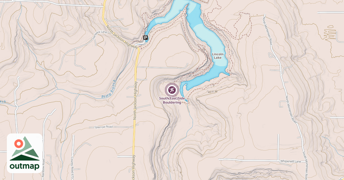 Map of South(East)Side Bouldering