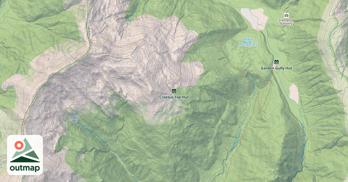 Map of Croesus Top Hut