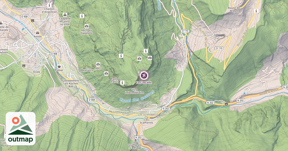 Map of La Cascade