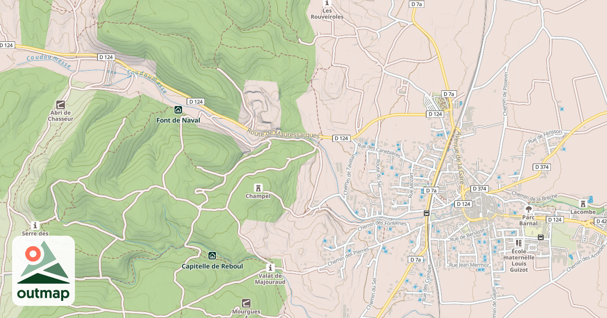 Map of Capitelle des Béchardes
