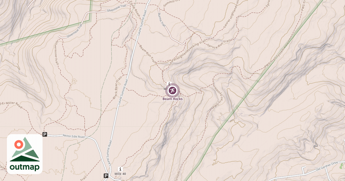 Map of Beam Rocks