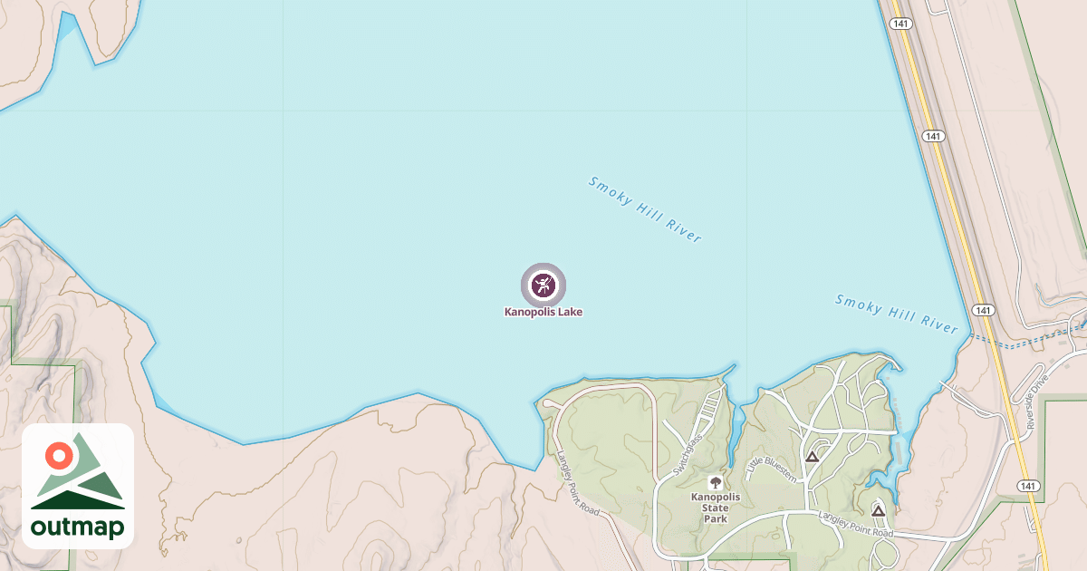 Map of Kanopolis Lake