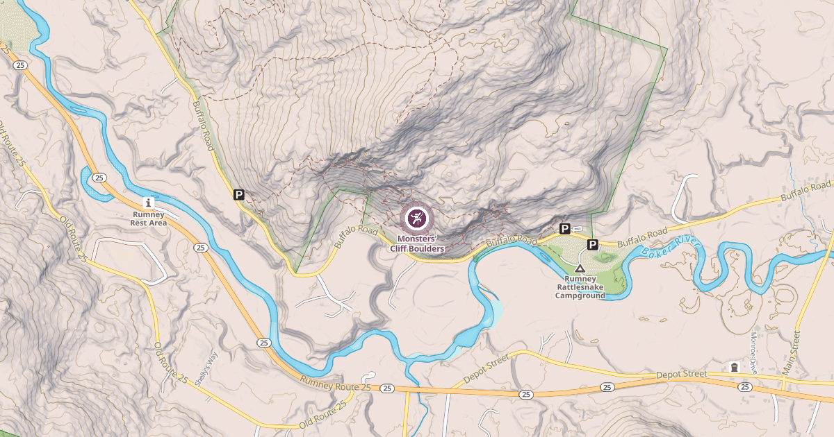 Map preview of Monsters' Cliff Boulders