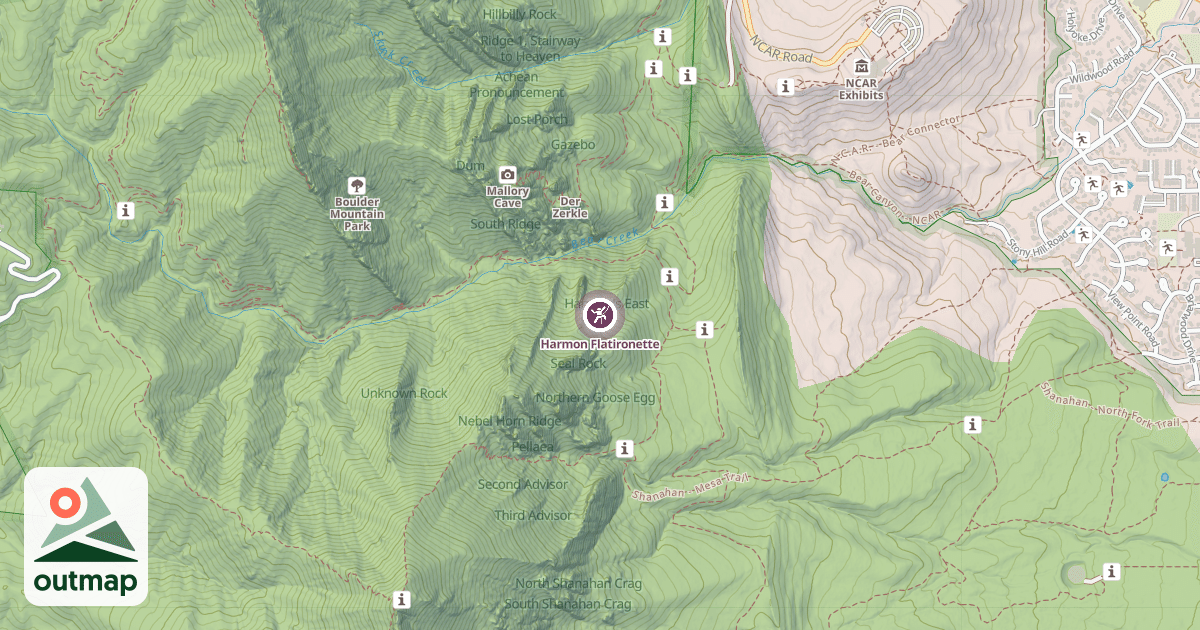 Map of Harmon Flatironette