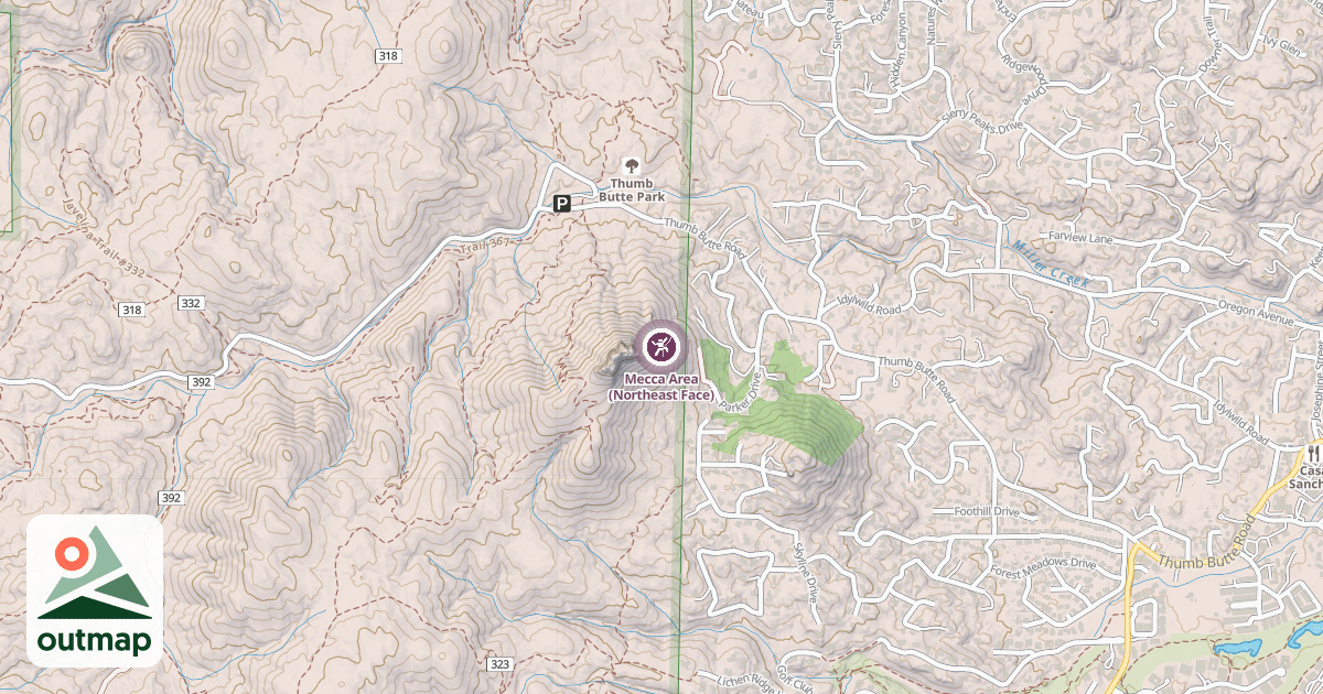 Map of Mecca Area (Northeast Face)