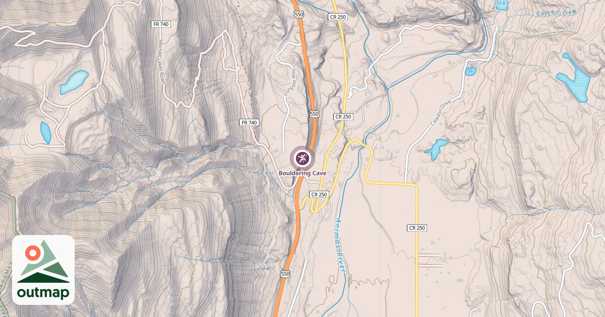 Map of Bouldering Cave