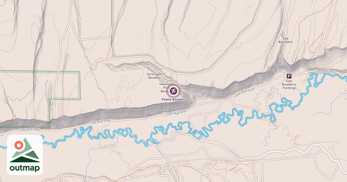Map of Powis Boulder